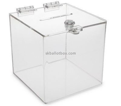 Ballot box suppliers custom clear acrylic polycarbonate ballot box with lock BB-389