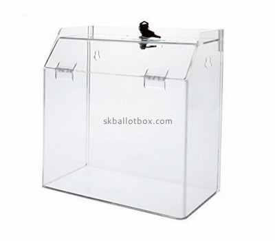 Box manufacturer custom clear acrylic ballot suggestion boxes BB-407