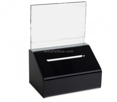 Ballot box suppliers customize black acrylic ballot box BB-484