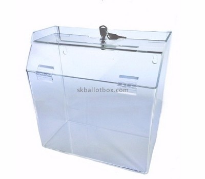 Box manufacturer customize clear display case ballot box with lock BB-492