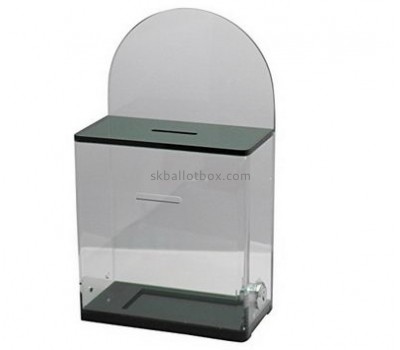 Box manufacturer customized transparent acrylic charity coin collection boxes BB-772