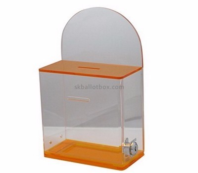 Box factory customized acrylic plastic charity collection boxes BB-775