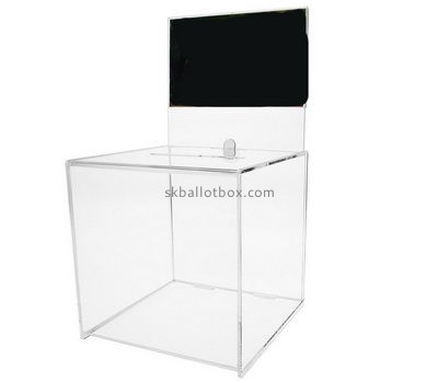 Acrylic donation box suppliers customized ballot charity donation boxes BB-843