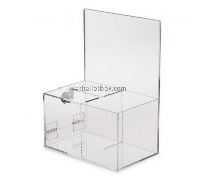 Ballot box suppliers customized acrylic charity coin collection boxes BB-846