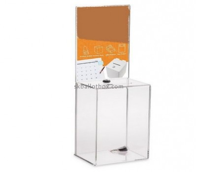 Ballot box suppliers customized cheap acrylic ballot charity boxes BB-856