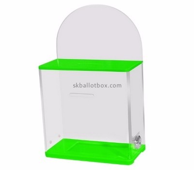 Plastic manufacturers custom designs acrylic plastic locking ballot box BB-990
