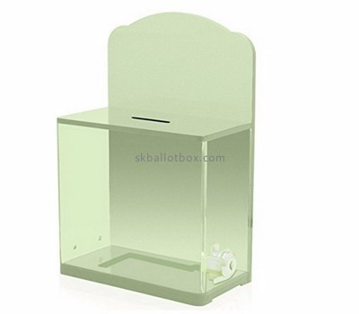 Box manufacturer custom acrylic fabrication suggestion box with lock BB-1001