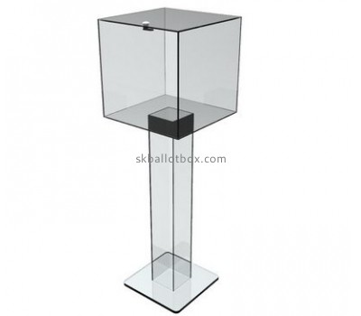 Perspex manufacturers custom floor standing charity collection ballot boxes BB-1011