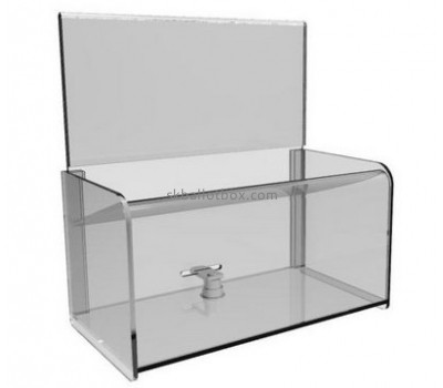 Plastic box manufacturers custom plexiglass fabrication collection boxes for sale BB-1066