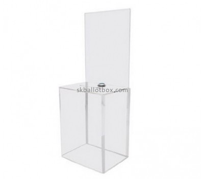 Customized clear acrylic charity collection boxes BB-1383