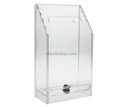 Customized transparent acrylic donation box BB-1433