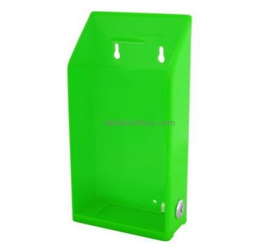 Customized green acrylic donation box BB-1447