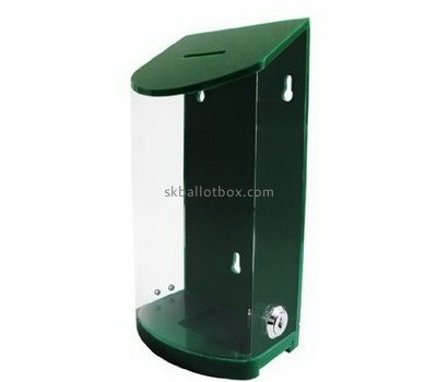 Customized green acrylic cheap donation boxes BB-1449
