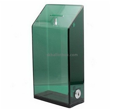 Customized transparent blue acrylic collection box BB-1454