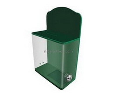 Bespoke green acrylic employee suggestion box BB-1513