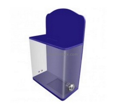 Bespoke purple acrylic locked suggestion box BB-1519