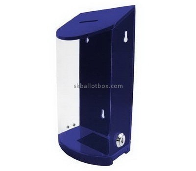 Customize purple acrylic wall mounted collection box BB-1748