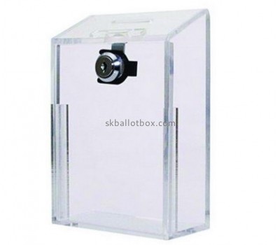 Customize lucite clear ballot box with lock BB-1831
