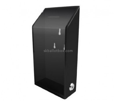 Customize black wall mounted donation box BB-1950