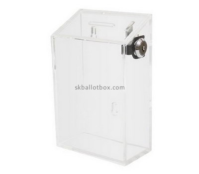 Customize acrylic clear ballot box with lock BB-2208