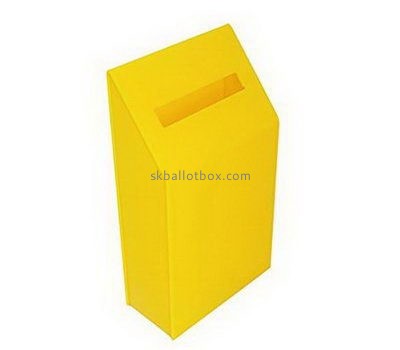 Custom yellow acrylic ballot box BB-2680
