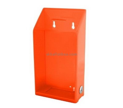 Customize wall mounted orange acrylic ballot box BB-2689