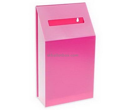 Customize wall pink acrylic ballot box BB-2707