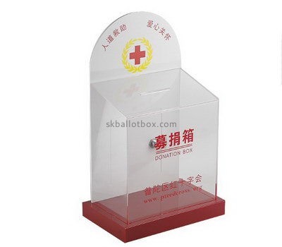 Customize clear acrylic donation box BB-2706