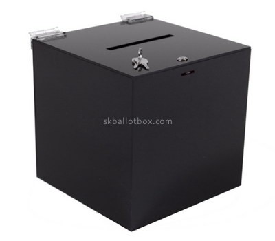 Custom black acrylic ballot box BB-2713