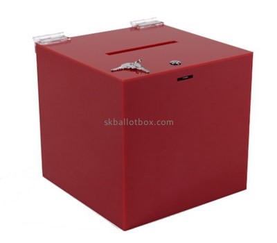 Custom red acrylic ballot box BB-2712