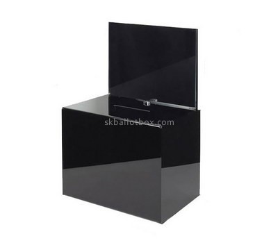Custom black acrylic suggestion box BB-2723
