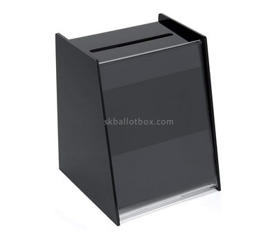 Custom black perspex donation box BB-2728