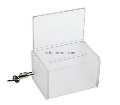 Custom acrylic lockable voting box BB-2753