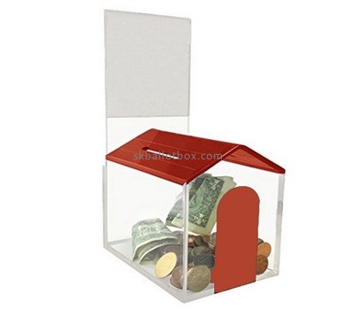 Custom dog house shape acrylic money box BB-2762