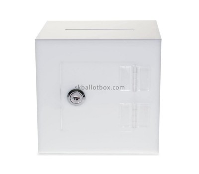 Customize acrylic cube donation box plexiglass lockable suggestion box perspex voting box BB-2769