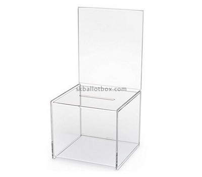 Customize acrylic ballot box lucite chairty box plexiglass money box BB-2774
