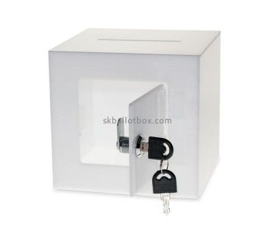 Acrylic manufacturer customize plexiglass donation box lucite charity box BB-2780