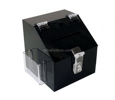 OEM supplier customized acrylic suggestion box with brochure holder SB-023