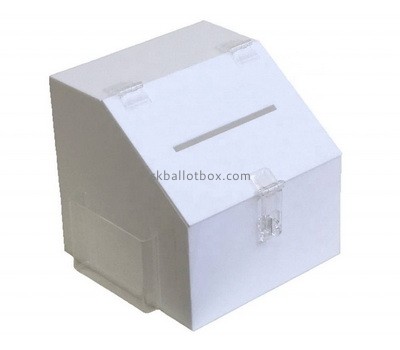 OEM supplier customized acrylic suggestion box with brochure holder SB-027