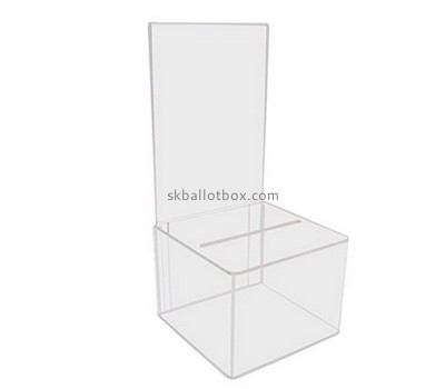 China acrylic box manufacturer custom acrylic donation bins acrylic donation box DB-008