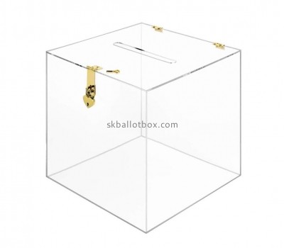 OEM supplier customized lucite locking ballot box BB-2796