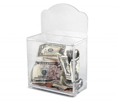 Plexiglass manufacturer custom acrylic donation box lucite charity box DB-063