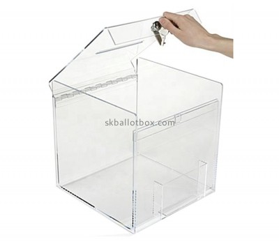Plexiglass manufacturer custom acrylic lockable ballot box election box BB-2804