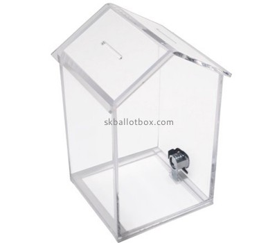 Acrylic boxes manufacturer custom plexiglass lockable suggestion box SB-039