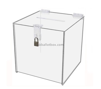 Acrylic boxes supplier custom lucite lockable suggetion box SB-040