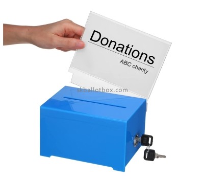 Acrylic box manufacturer custom plexiglass donation box DB-072