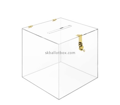 Plexiglass box manufacturer custom acrylic voting box with lock BB-2856
