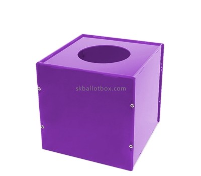 Acrylic box manufacturer custom plexiglass lucky raffle game box for business annual meeting fundraising DB-110