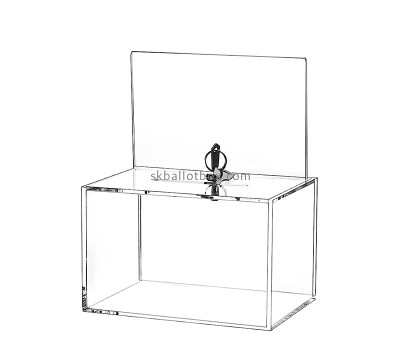 Lucite item manufacturer custom acrylic lockable comment box SB-081
