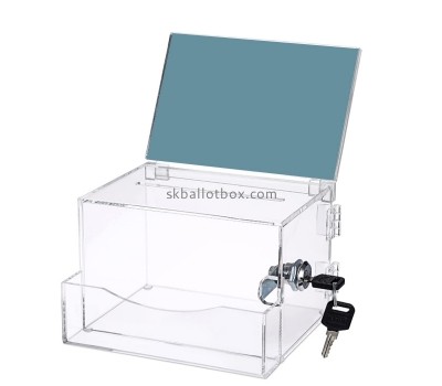 Perspex item supplier custom acrylic complain letter with card pocket and sign holder SB-094